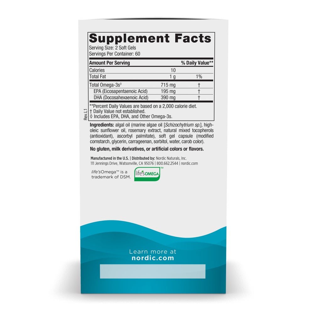 Algae Omega 120 softgels Nordic Naturals Sklep Nordic.pl