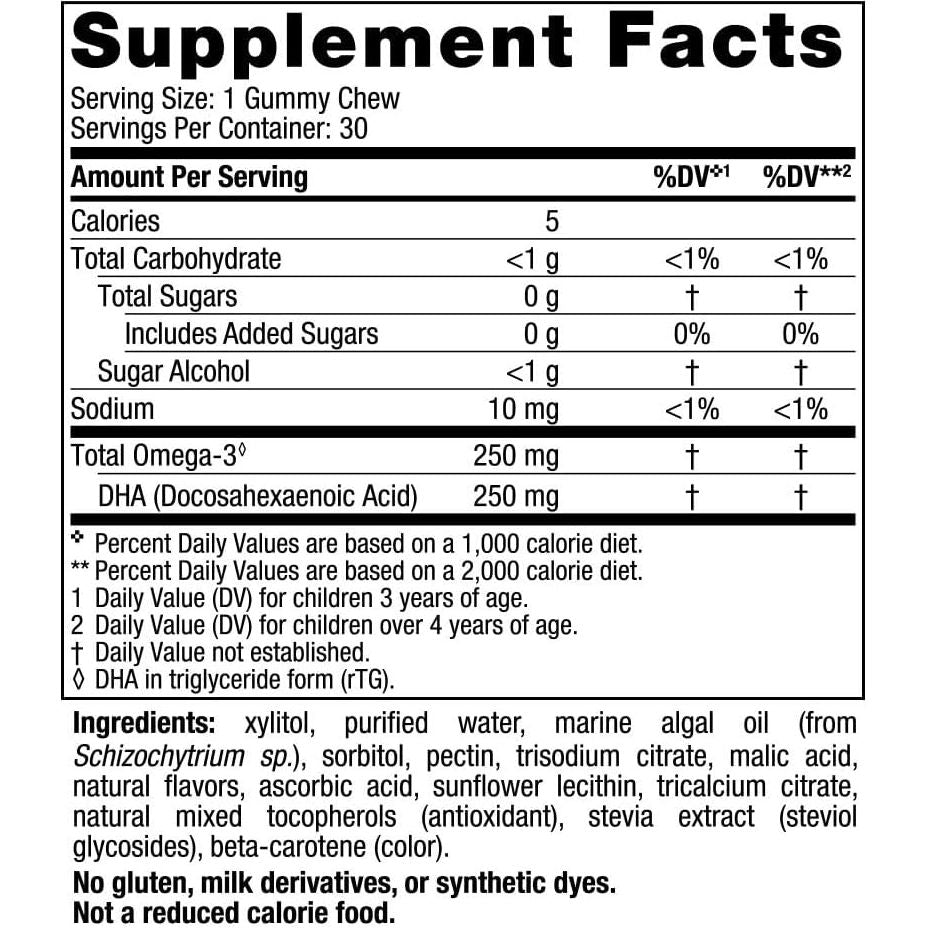 Children's DHA Vegetarian Gummies (Zero Sugar) 30 gummies Marakuja & Cytryna Nordic Naturals Sklep Nordic.pl