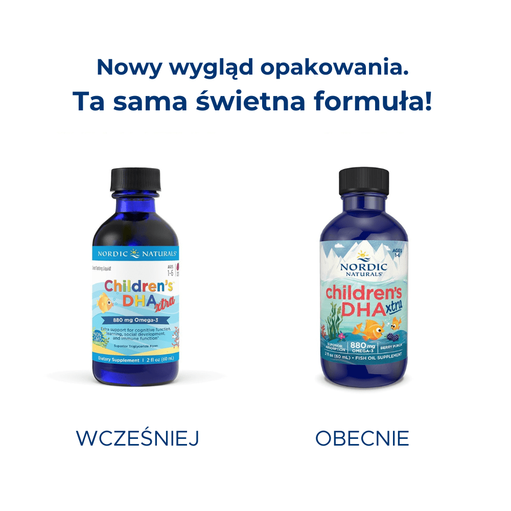 Children's DHA Xtra Liquid 60 ml Jagoda Nordic Naturals Sklep Nordic.pl