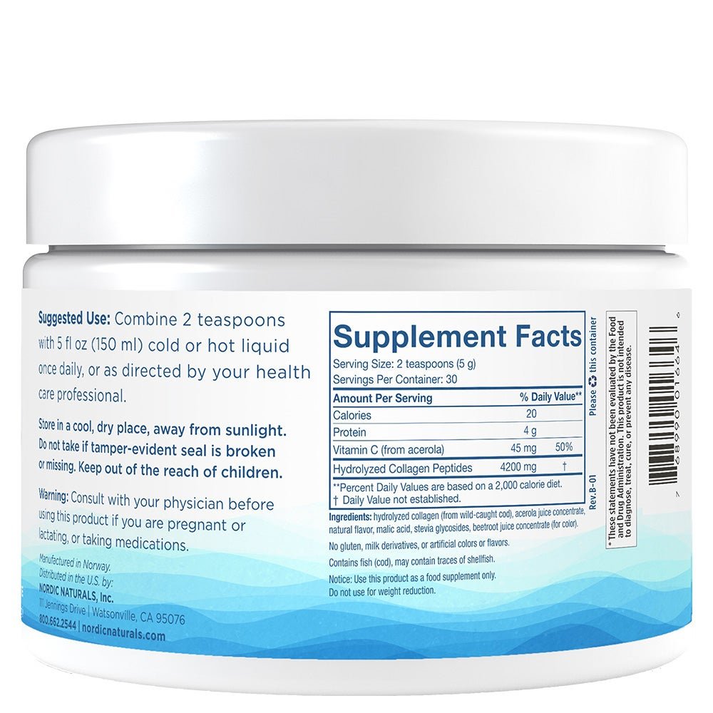 Marine Collagen 150 g Truskawka Nordic Naturals Sklep Nordic.pl