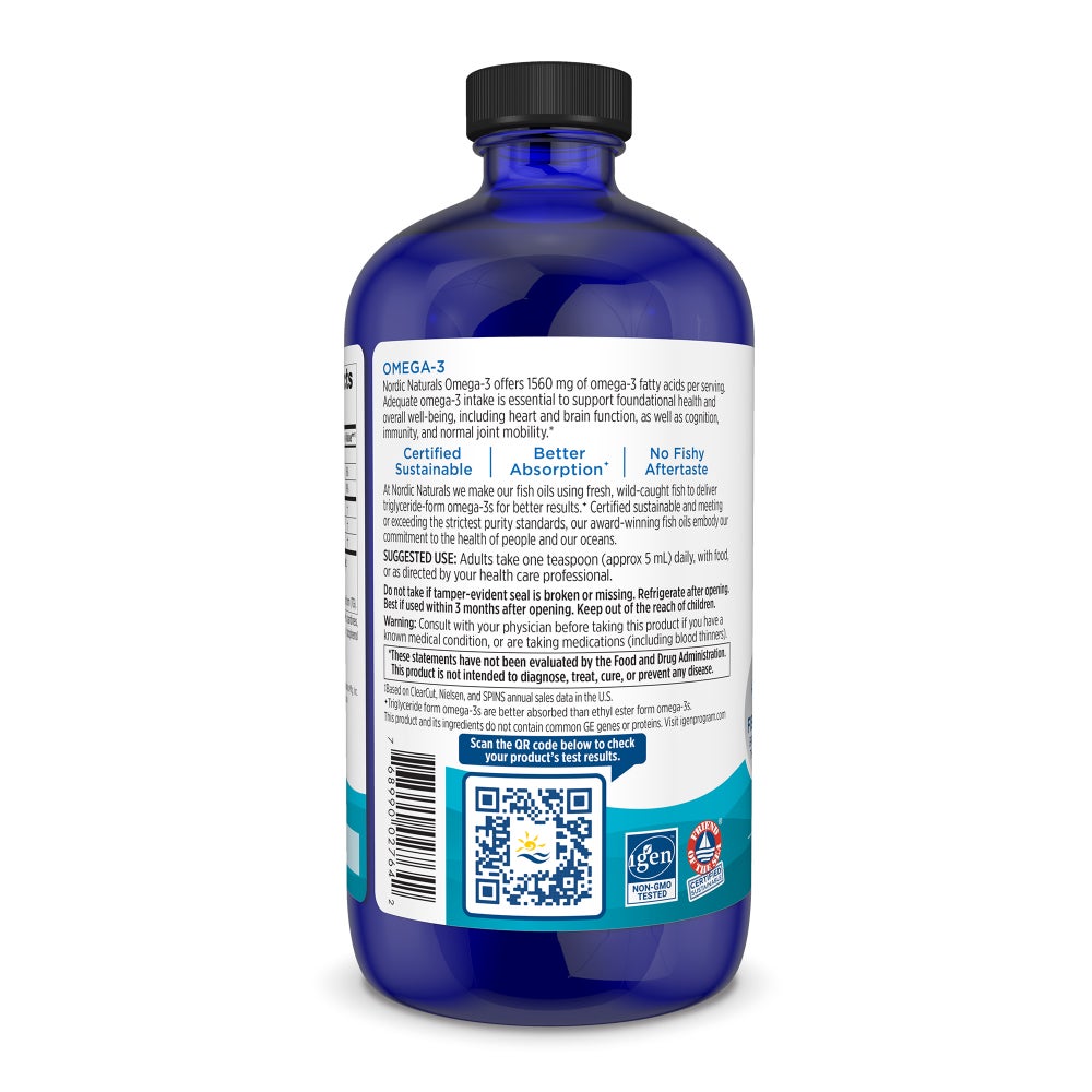 Omega - 3 Liquid 473 ml Cytryna Nordic Naturals Sklep Nordic.pl