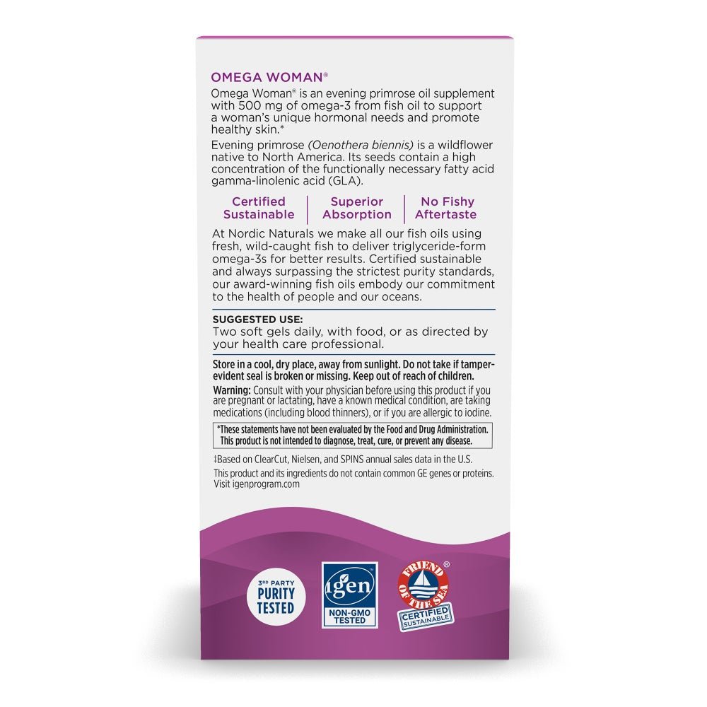 Omega Woman 120 softgels Cytryna Nordic Naturals Sklep Nordic.pl