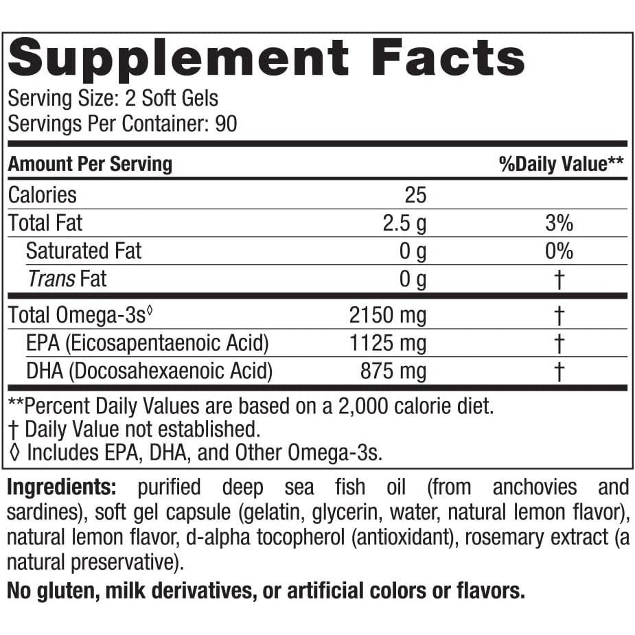 Ultimate Omega 2X 180 softgels Cytryna Nordic Naturals Sklep Nordic.pl