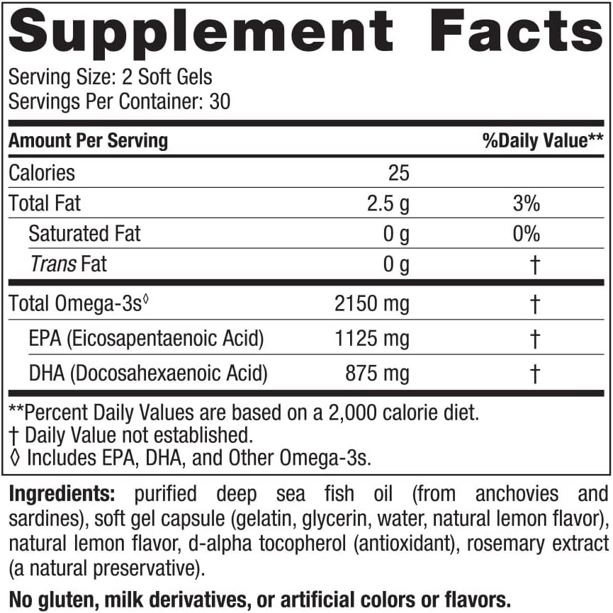Ultimate Omega 2X 60 softgels Cytryna Nordic Naturals Sklep Nordic.pl