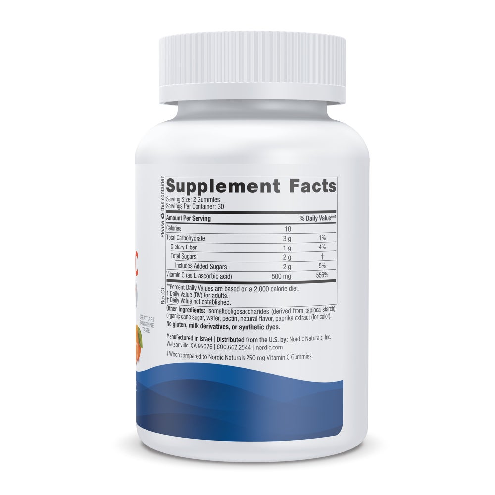 Vitamin C Extra Strength Gummies 60 gummies Mandarynka Nordic Naturals Sklep Nordic.pl