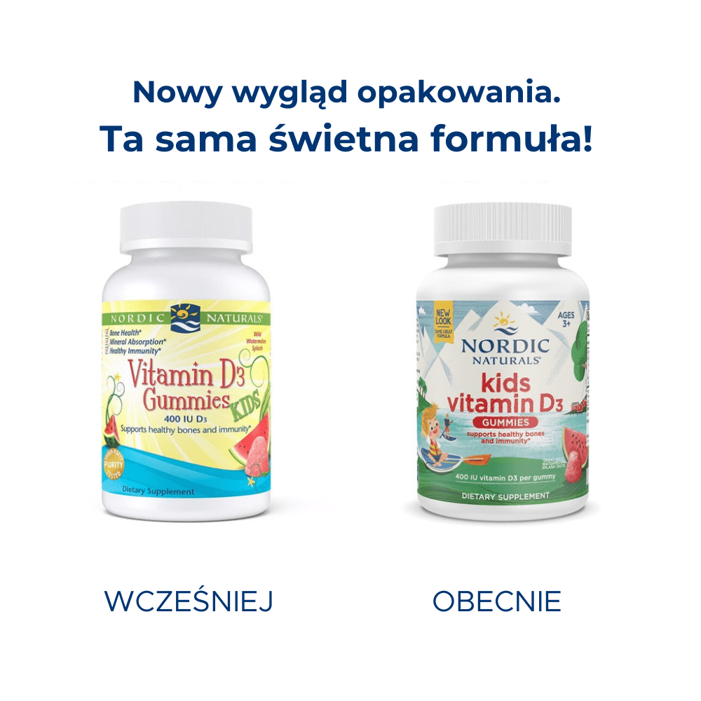 Vitamin D3 Gummies KIDS 60 gummies Arbuz Nordic Naturals Sklep Nordic.pl