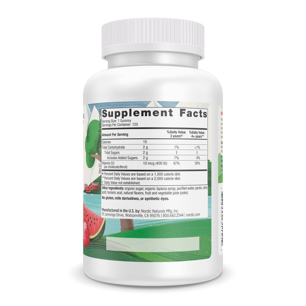 Vitamin D3 Gummies KIDS 60 gummies Arbuz Nordic Naturals Sklep Nordic.pl