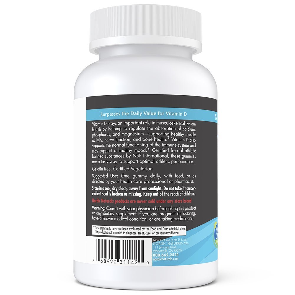 Vitamin D3 Gummies Sport 120 gummies Owoce Leśne Nordic Naturals Sklep Nordic.pl