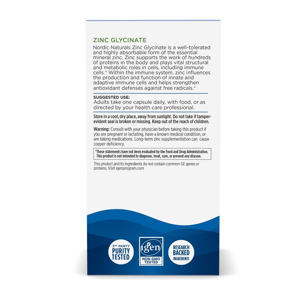 Zinc Glycinate 60 caps Nordic Naturals Sklep Nordic.pl