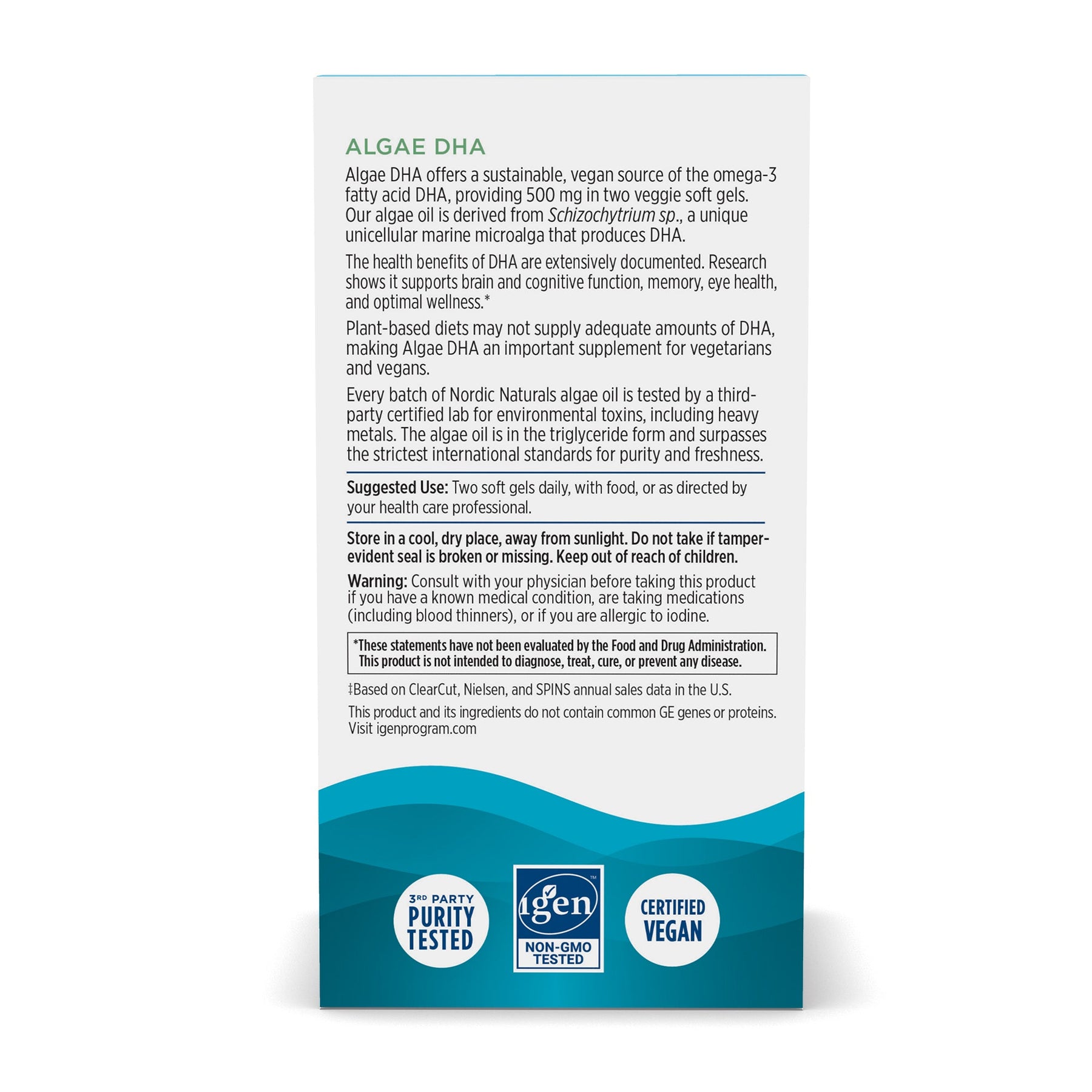 Algae DHA 60 softgels Nordic Naturals Sklep Nordic.pl