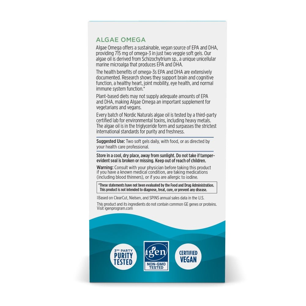 Algae Omega 60 softgels Nordic Naturals Sklep Nordic.pl