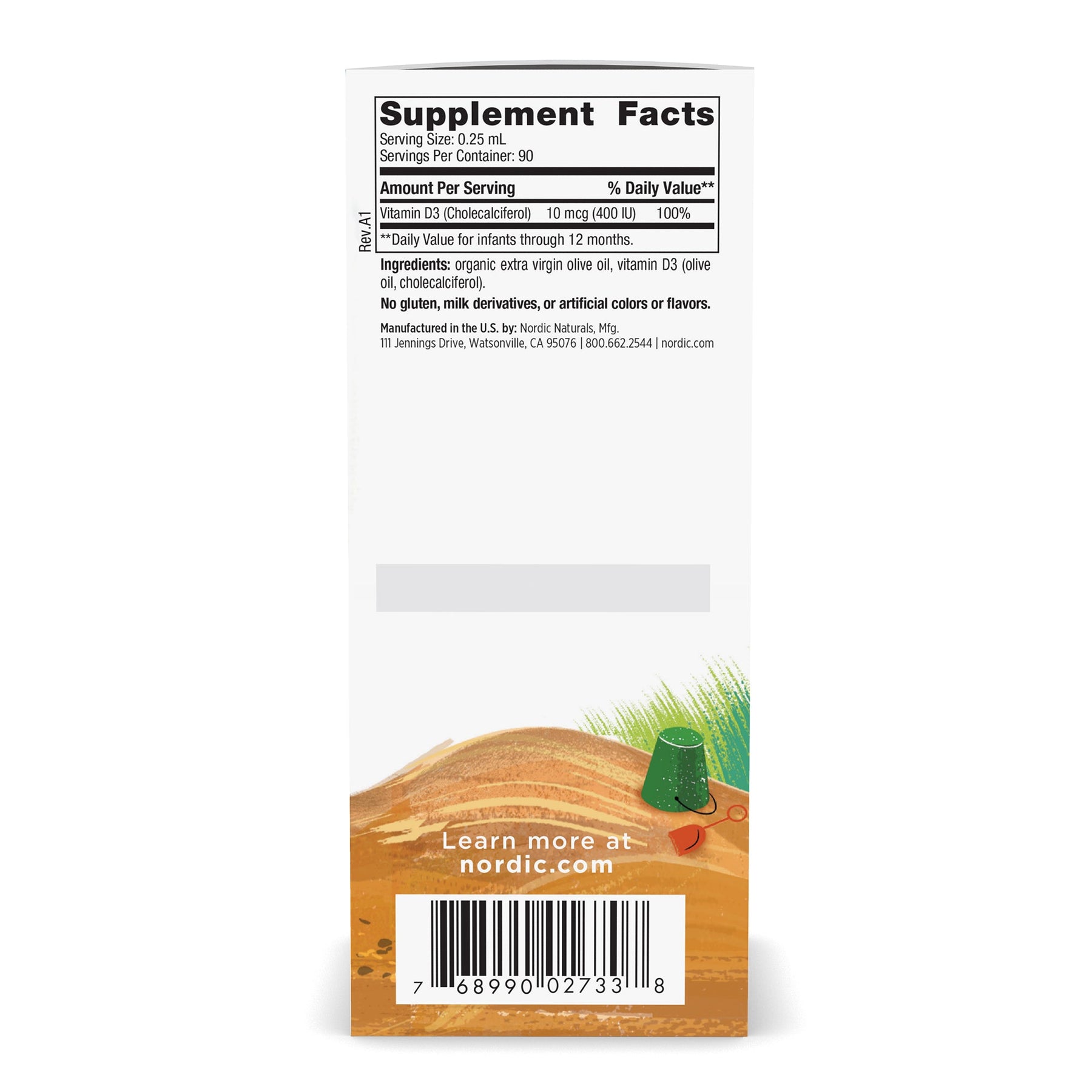 Baby's Vitamin D3 22.5 ml Nordic Naturals Sklep Nordic.pl