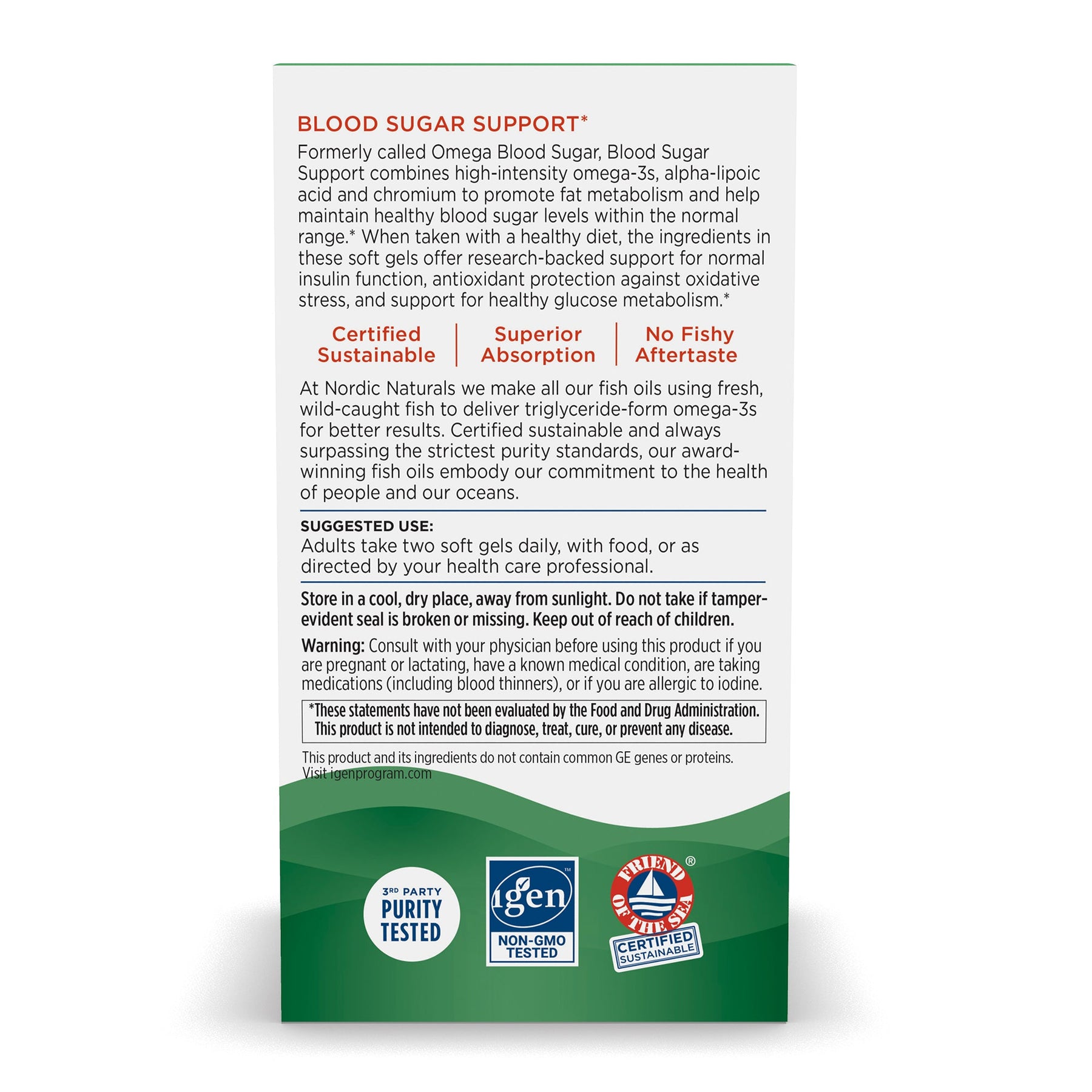Blood Sugar Support 60 softgels Cytryna Nordic Naturals Sklep Nordic.pl