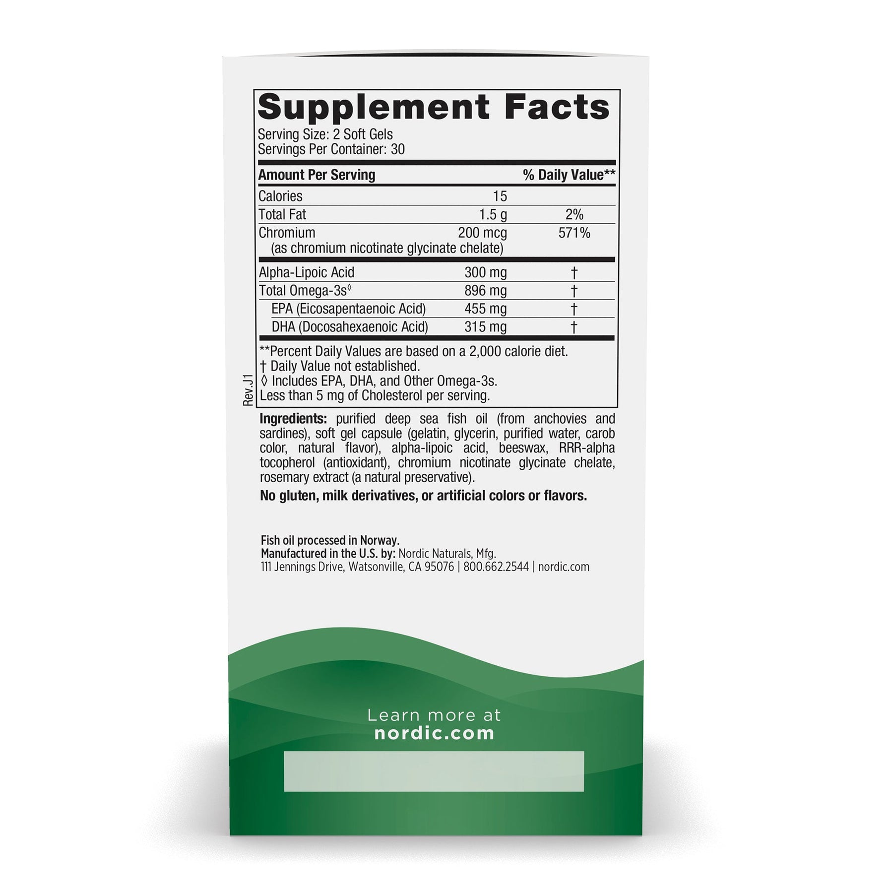 Blood Sugar Support 60 softgels Cytryna Nordic Naturals Sklep Nordic.pl