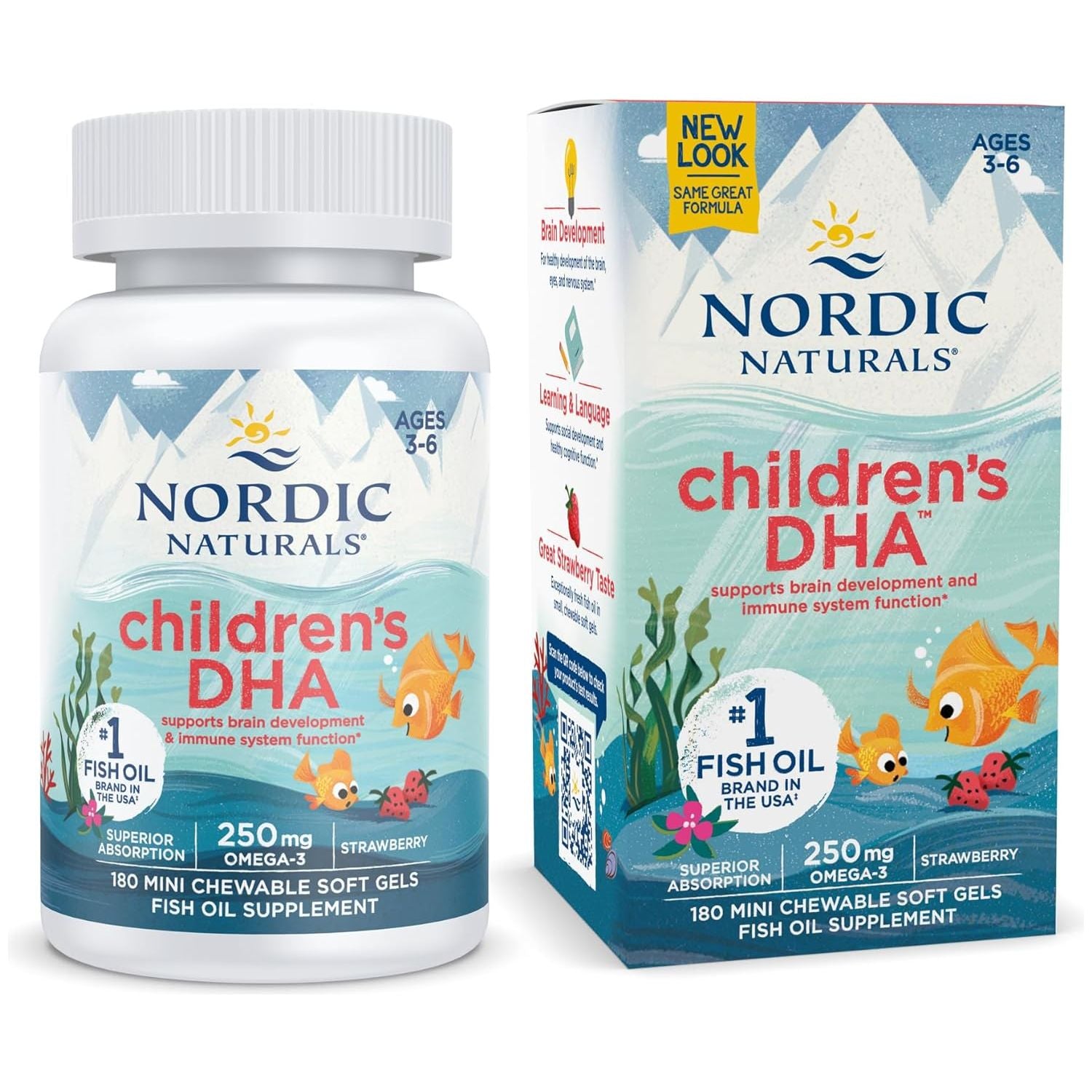 Children's DHA Softgels 180 softgels Truskawka Nordic Naturals Sklep Nordic.pl