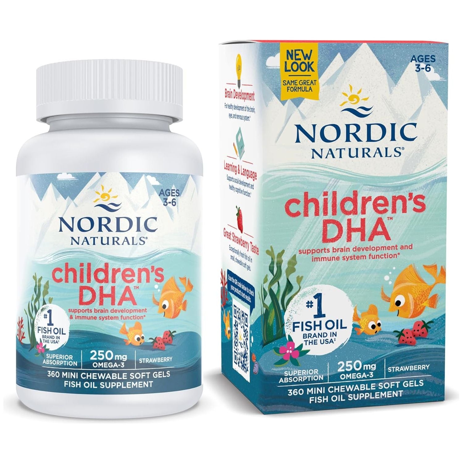Children's DHA Softgels 360 softgels Truskawka Nordic Naturals Sklep Nordic.pl