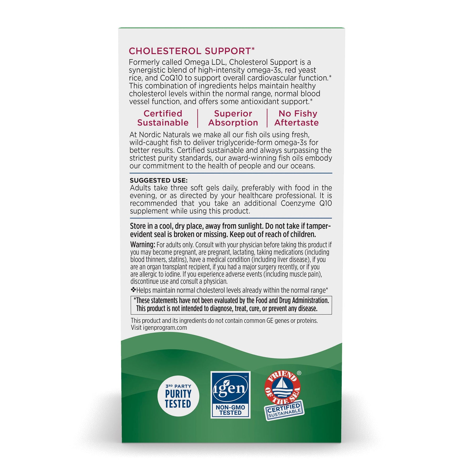 Cholesterol Support 60 softgels Cytryna Nordic Naturals Sklep Nordic.pl