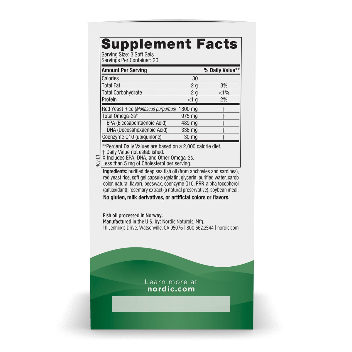 Cholesterol Support 60 softgels Cytryna Nordic Naturals Sklep Nordic.pl