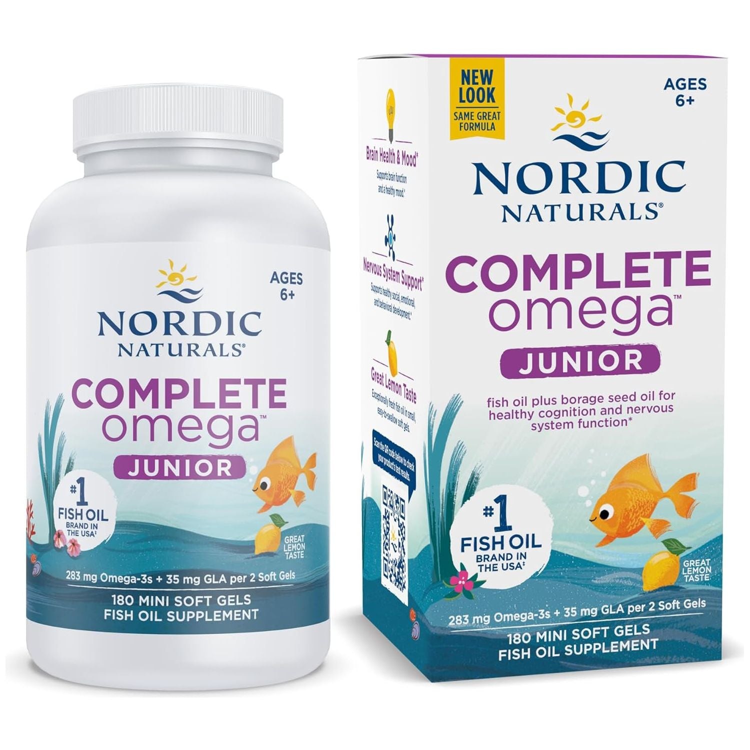 Complete Omega Junior Softgels 180 softgels Cytryna Nordic Naturals Sklep Nordic.pl