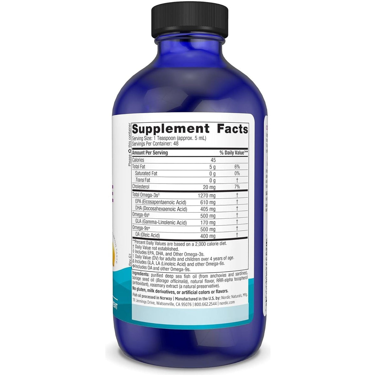 Complete Omega Liquid 237 ml Cytryna Nordic Naturals Sklep Nordic.pl