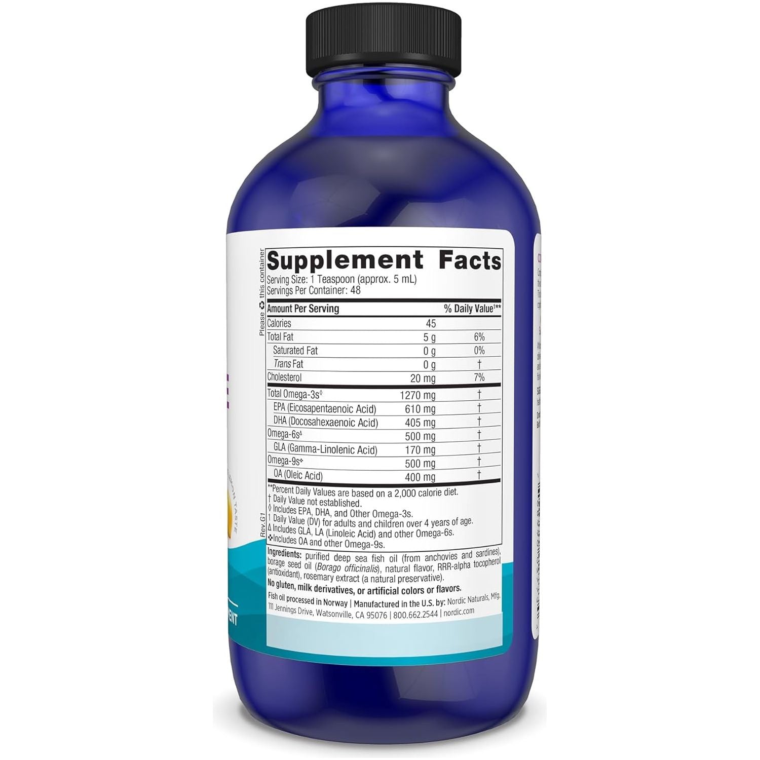 Complete Omega Liquid 237 ml Cytryna Nordic Naturals Sklep Nordic.pl