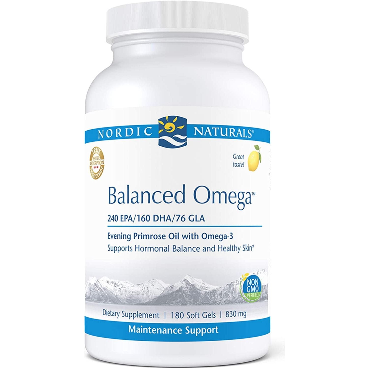 Balanced Omega 180 softgels Lemon Nordic Naturals Sklep Nordic.pl