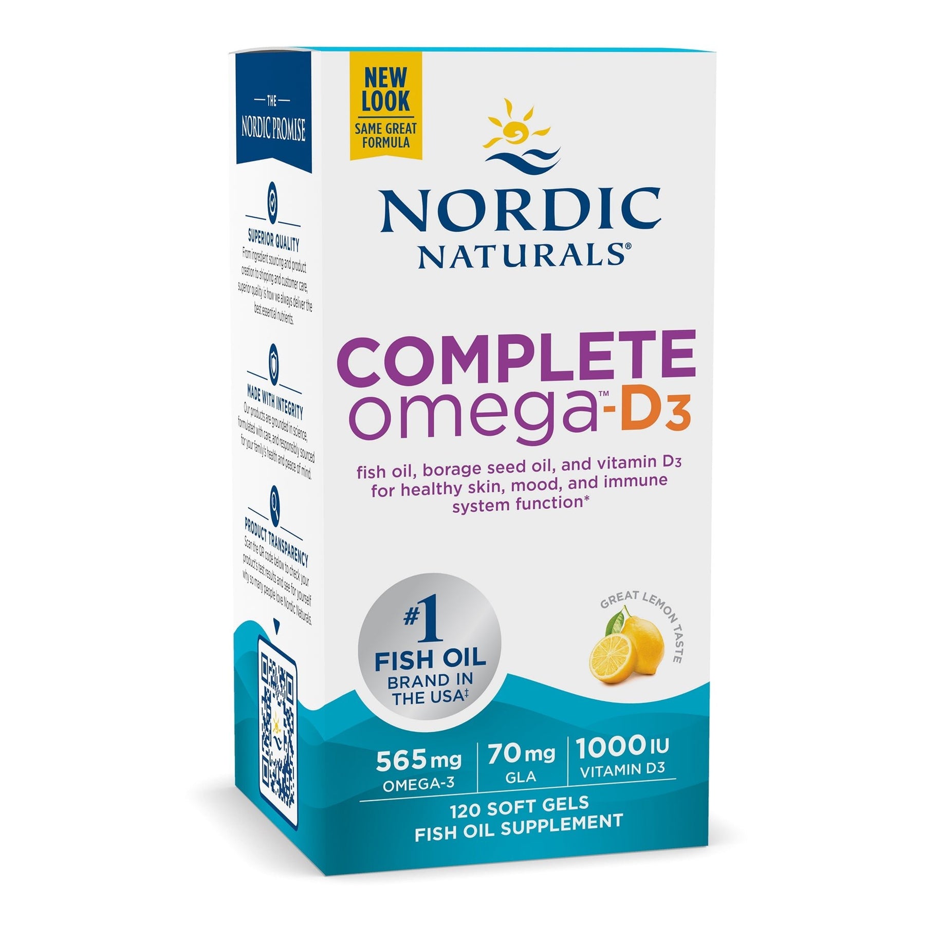 Complete Omega-D3 120 softgels Cytryna Nordic Naturals Sklep Nordic.pl