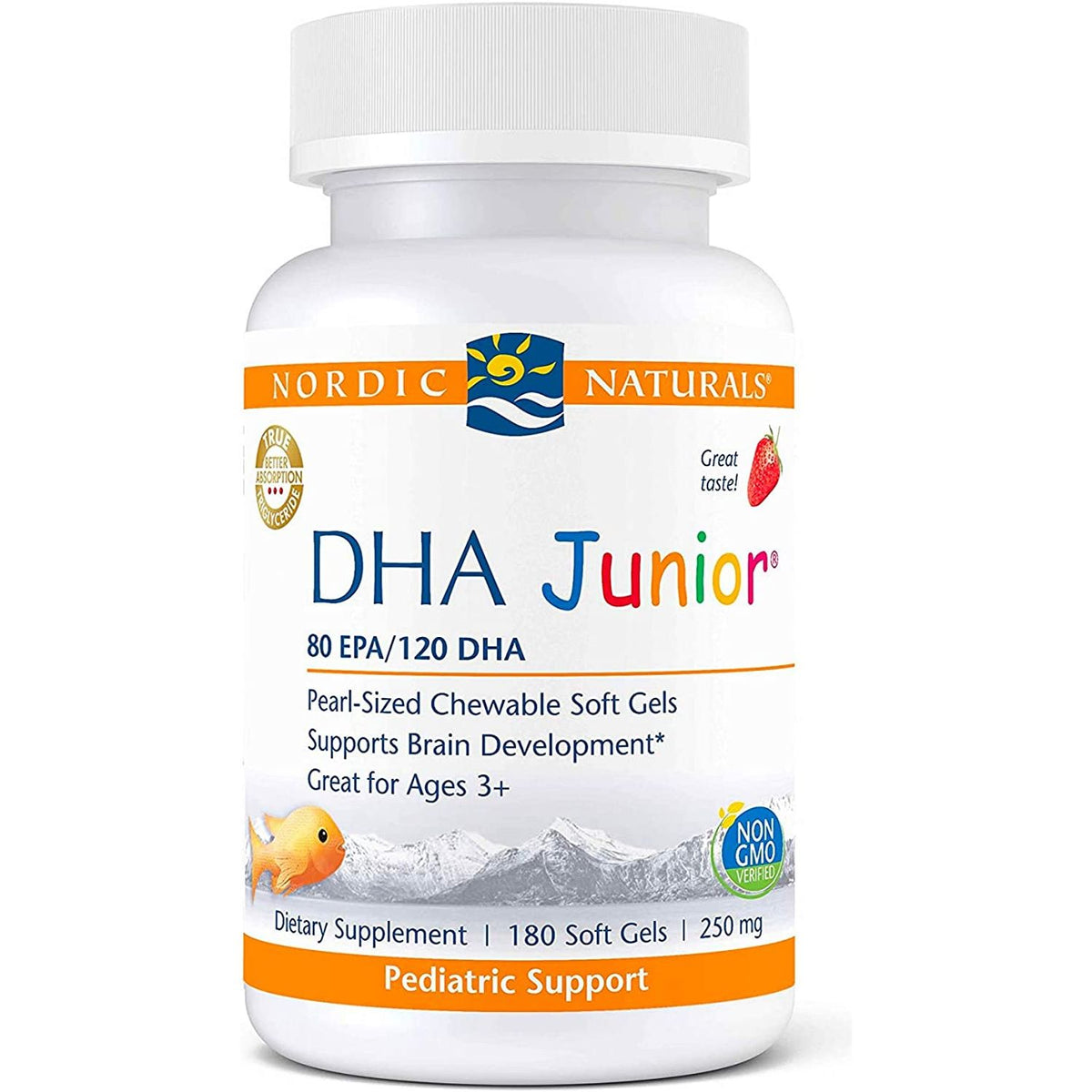 DHA Junior 180 softgels Strawberry Nordic Naturals Sklep Nordic.pl