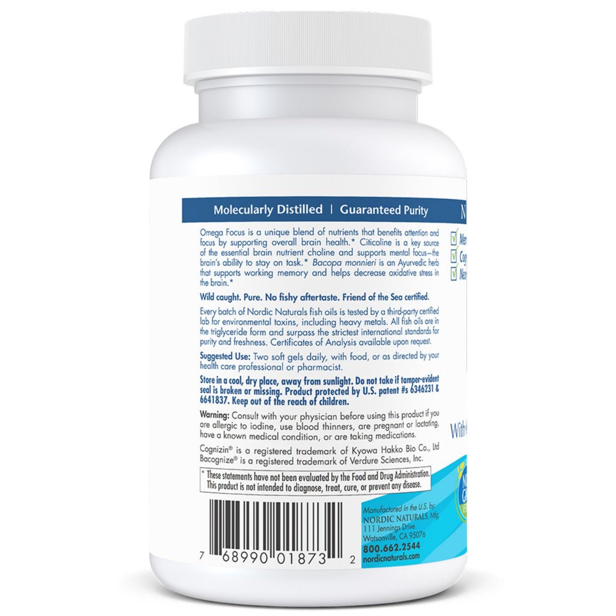 Omega Focus 60 softgels Cytryna Nordic Naturals Sklep Nordic.pl