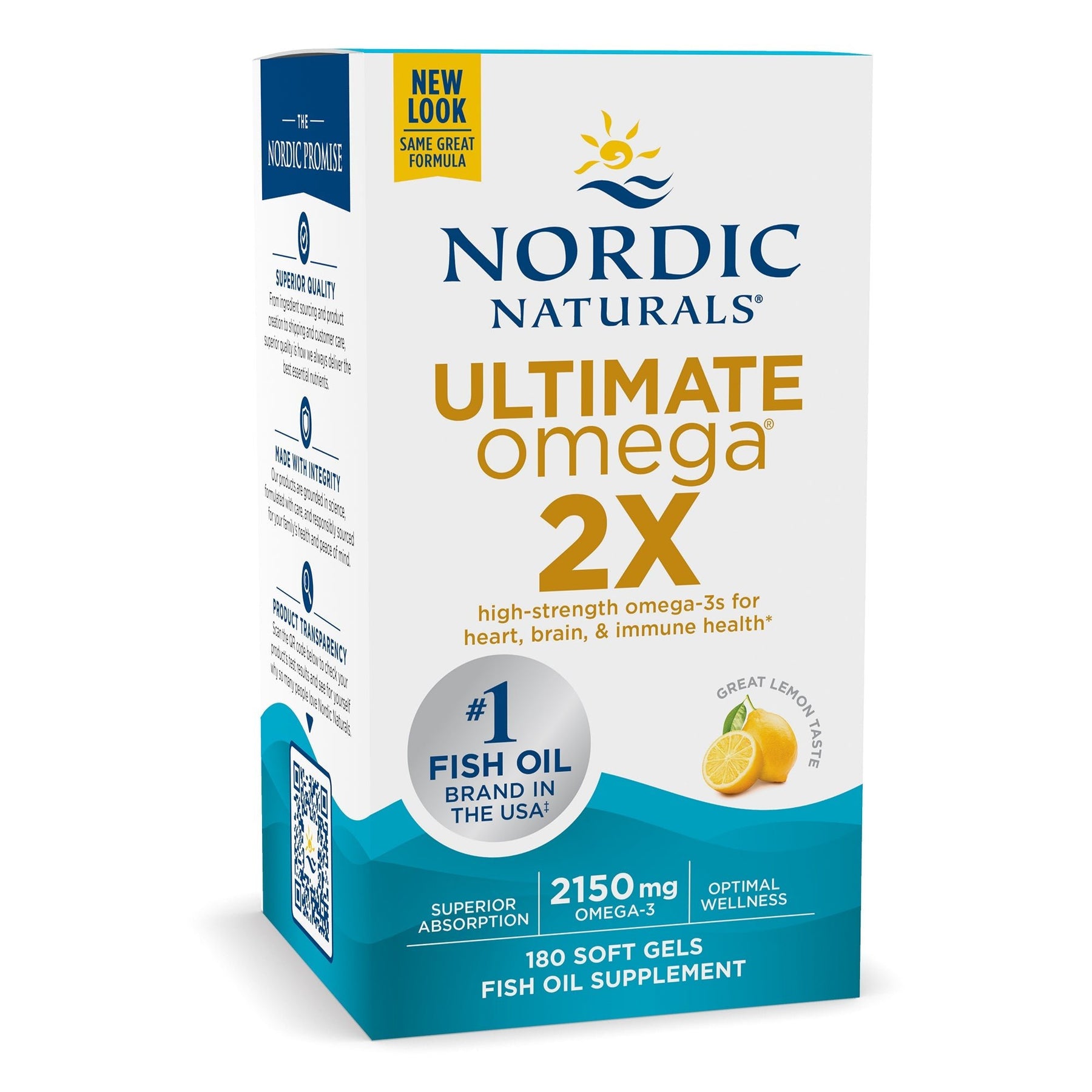 Ultimate Omega 2X 180 softgels Cytryna Nordic Naturals Sklep Nordic.pl