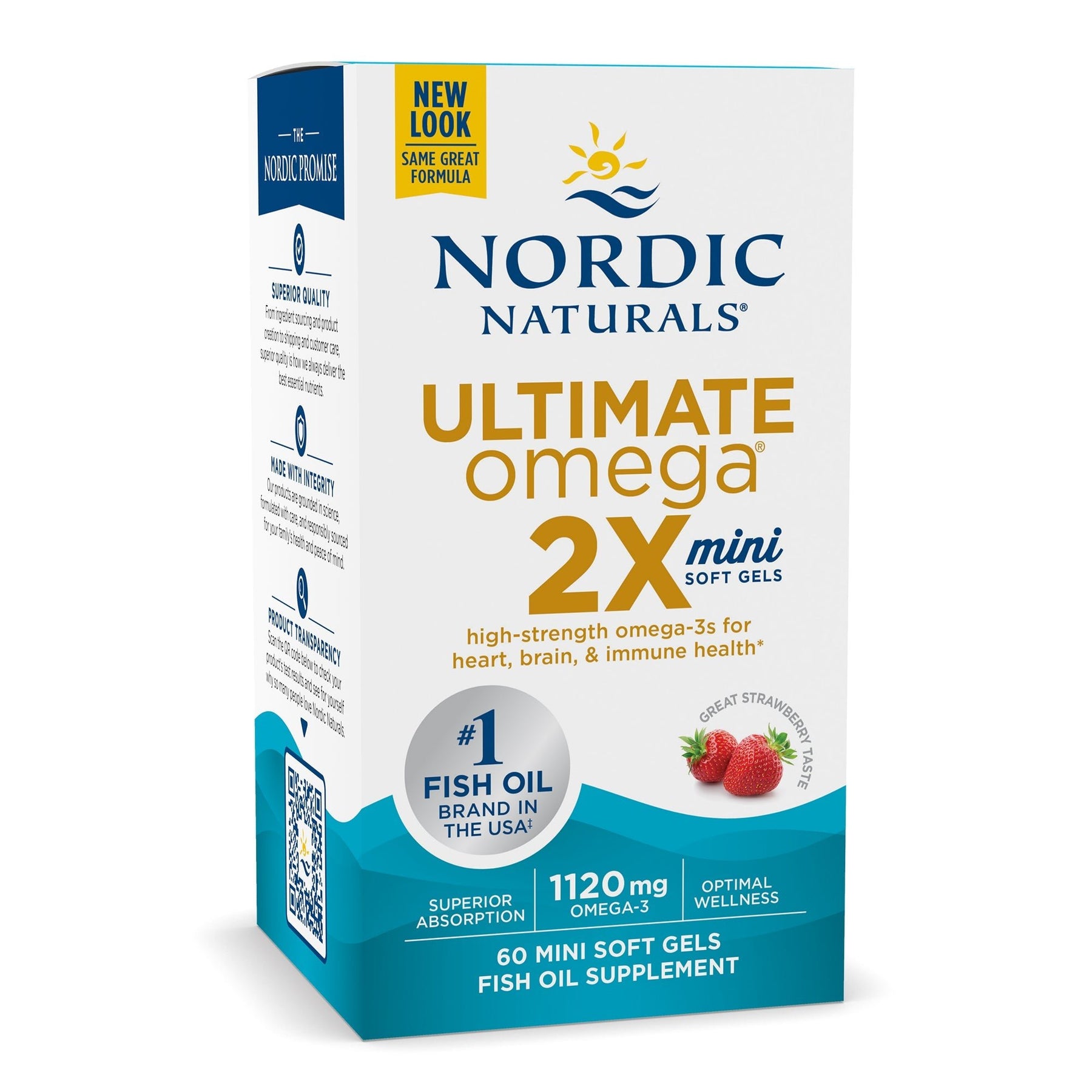 Ultimate Omega 2X Mini 60 softgels Truskawka Nordic Naturals Sklep Nordic.pl