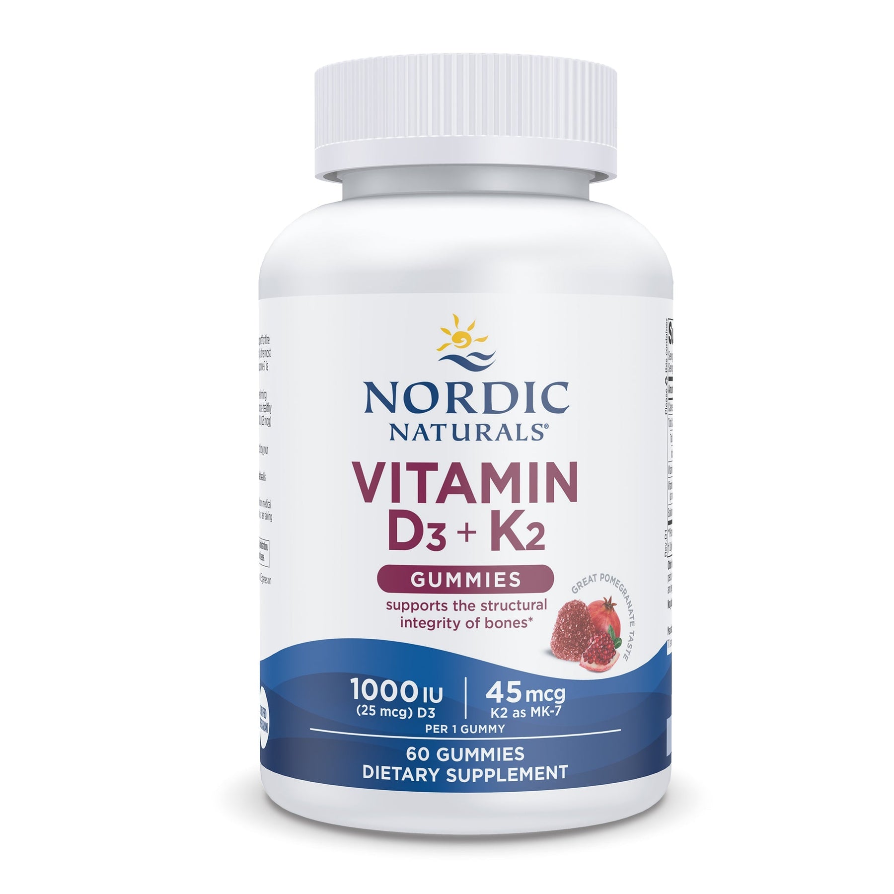 Vitamin D3+K2 Gummies 60 gummies Granat Nordic Naturals Sklep Nordic.pl