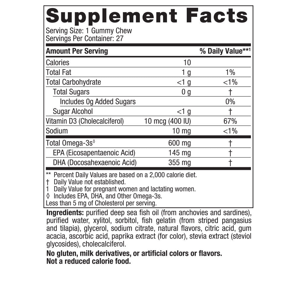Zero Sugar Prenatal DHA Gummy 27 gummies Truskawkowo - pomarańczowy Nordic Naturals Sklep Nordic.pl