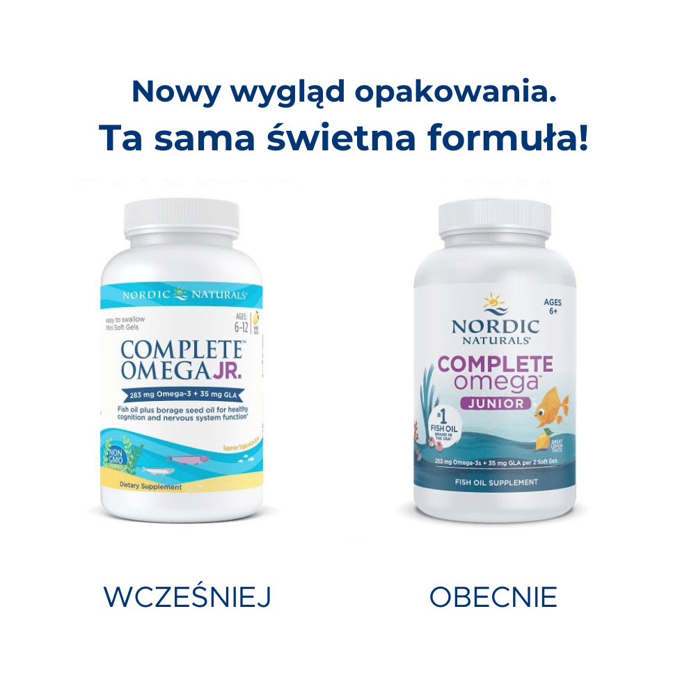 Complete Omega Junior Softgels 180 softgels Cytryna Nordic Naturals Sklep Nordic.pl