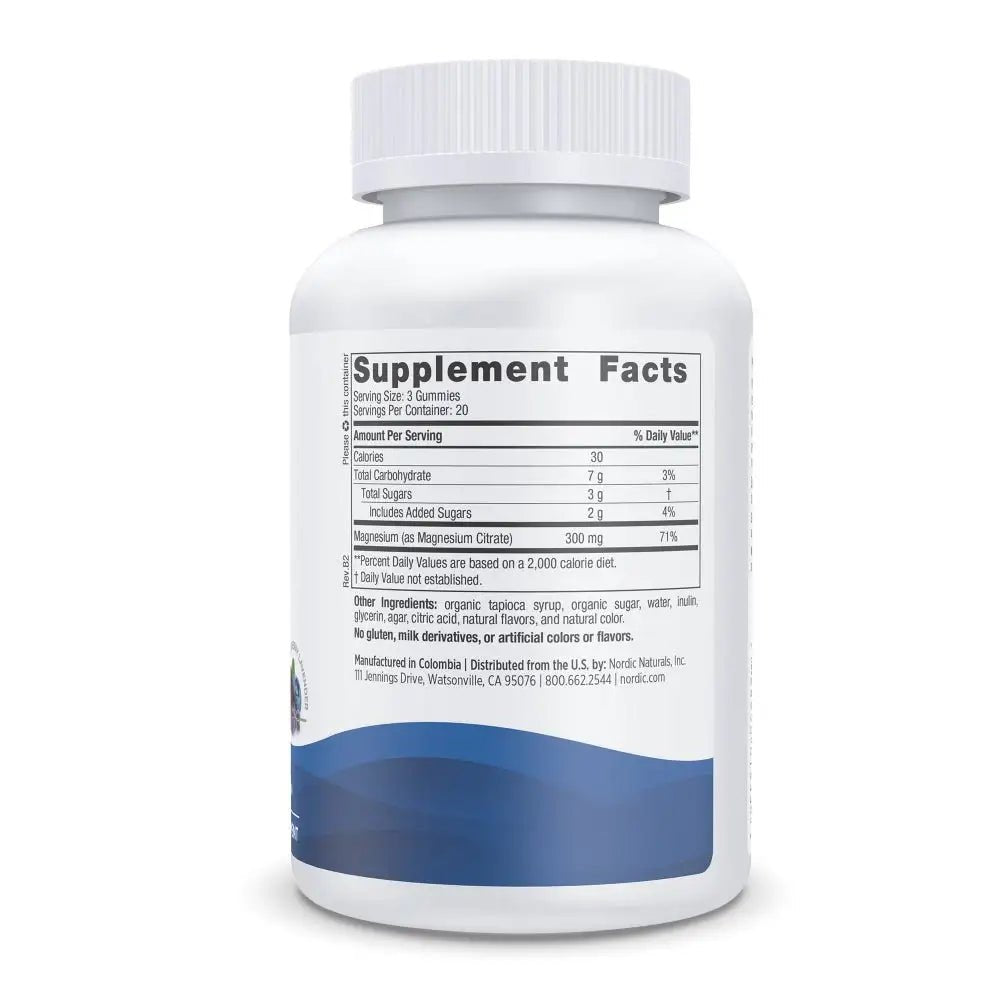 Magnesium Gummies Nordic Naturals  60 żelek Magnez w żelkach skład