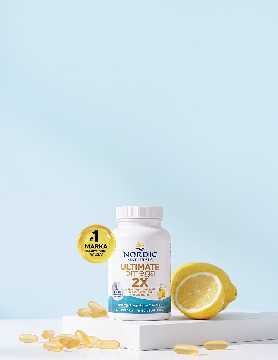 Najsilniejsze kwasy omega-3 w kapsułkach Ultimate Omega 2x Nordic Naturals - Marka nr 1 wśród olejów rybich w USA