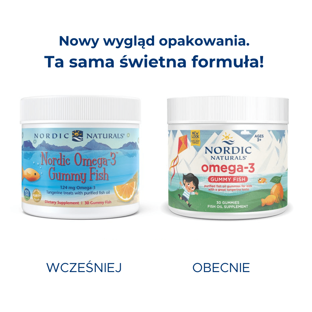 Nordic Omega - 3 Gummy Fish 30 gummies Mandarynka Nordic Naturals Sklep Nordic.pl