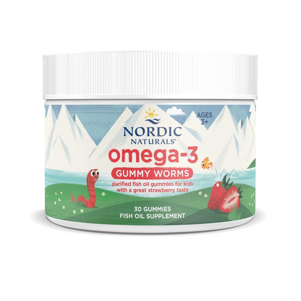 Nordic Omega - 3 Gummy Worms 30 gummies Truskawka Nordic Naturals Sklep Nordic.pl