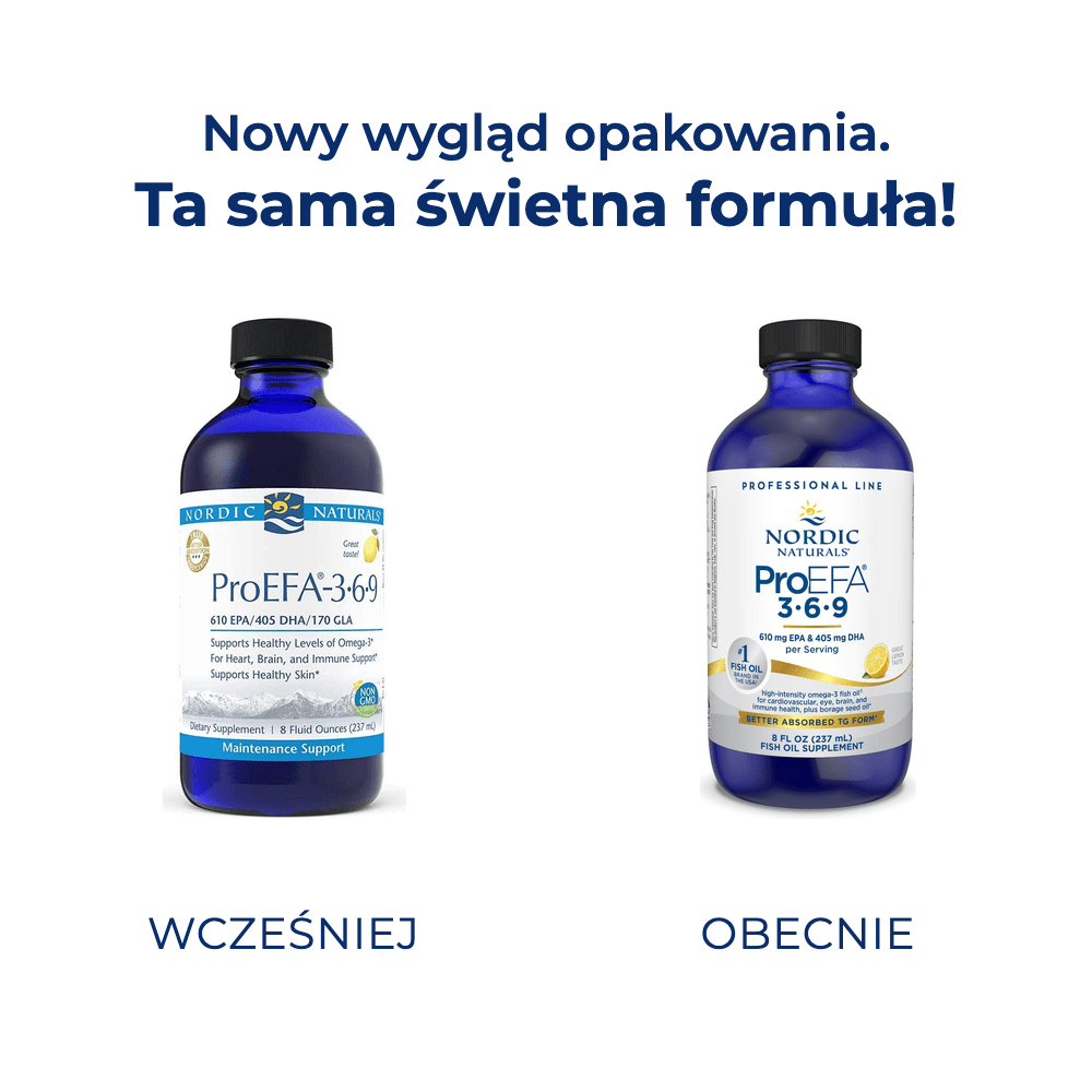 ProEFA-3.6.9 Liquid 237 ml Cytryna Nordic Naturals nowy wygląd opakowania Sklep Nordic.pl