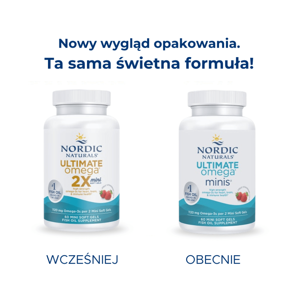 Ultimate Omega 2X Mini 60 softgels Truskawka Nordic Naturals Sklep Nordic.pl