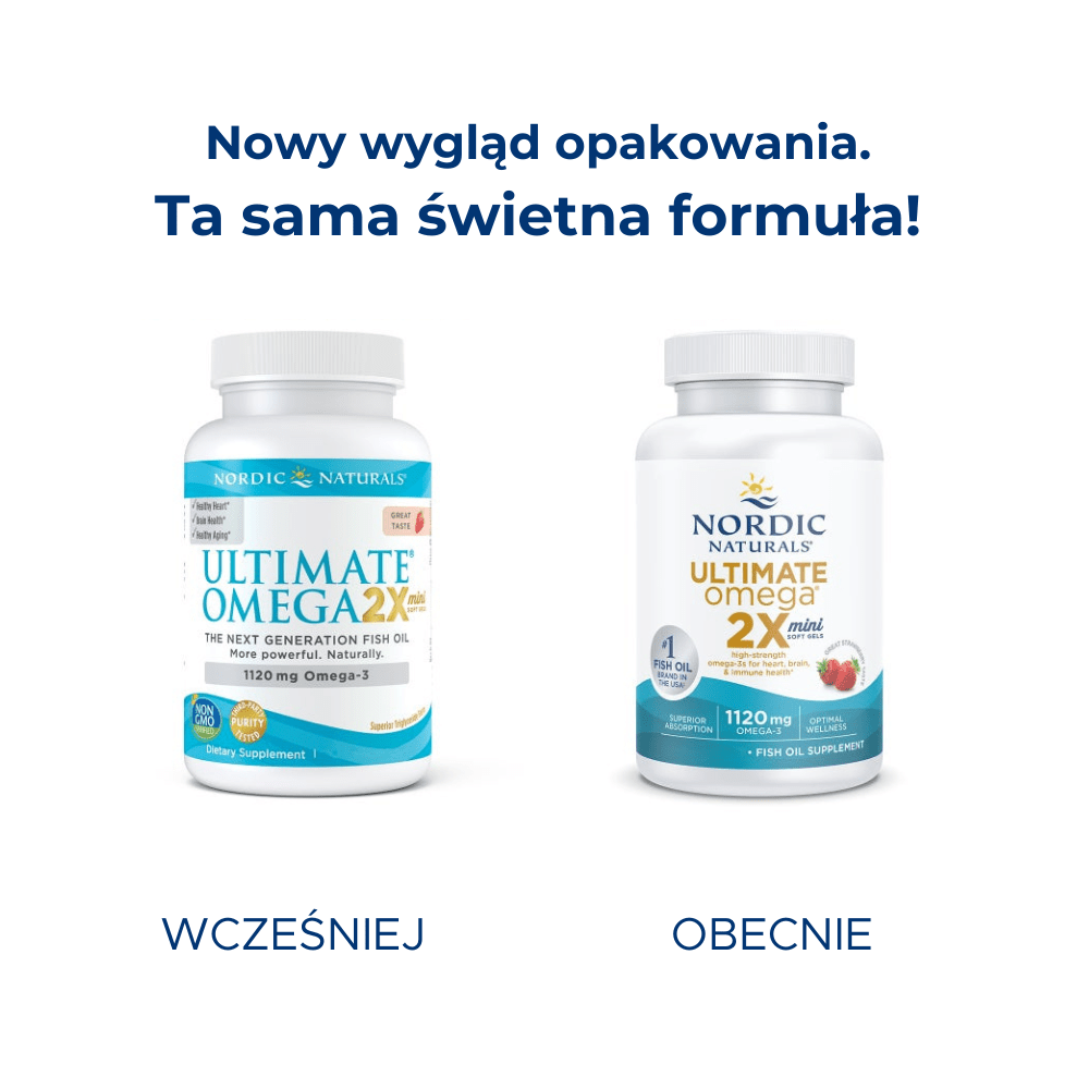 Ultimate Omega 2X Mini 60 softgels Truskawka Nordic Naturals Sklep Nordic.pl