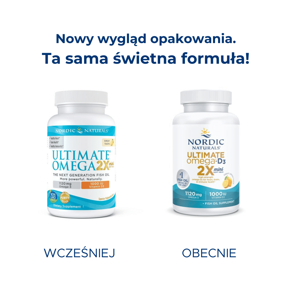 Ultimate Omega 2X Mini with Vitamin D3 60 softgels Cytryna Nordic Naturals Sklep Nordic.pl