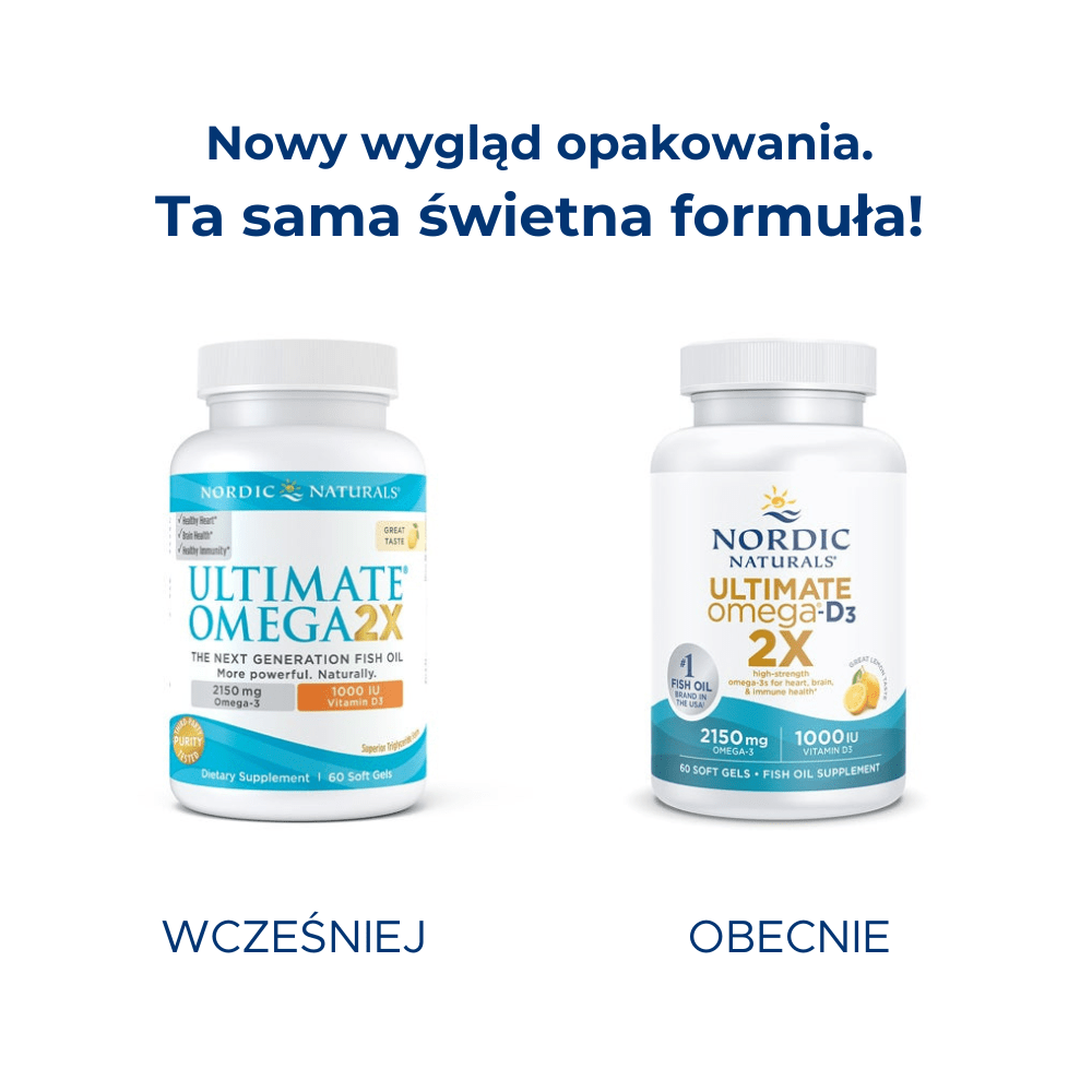 Ultimate Omega 2X with Vitamin D3 60 softgels Cytryna Nordic Naturals Sklep Nordic.pl