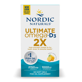 Ultimate Omega 2X with Vitamin D3 60 softgels Cytryna Nordic Naturals Sklep Nordic.pl