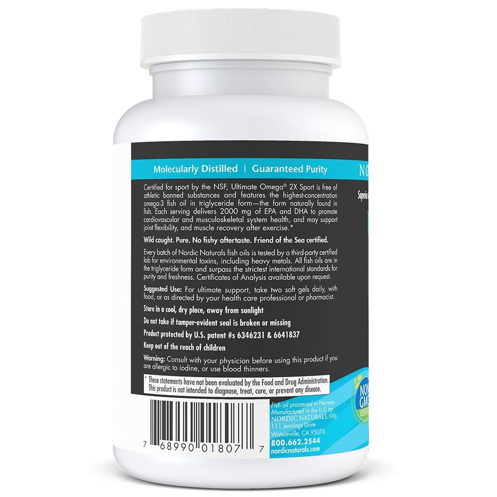 Ultimate Omega Sport 2X 60 softgels Cytryna Nordic Naturals Sklep Nordic.pl