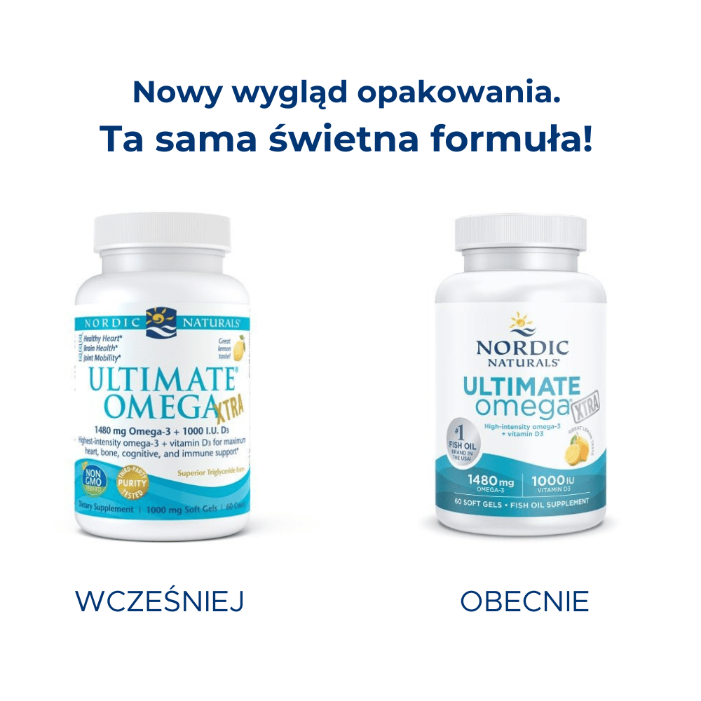 Ultimate Omega Xtra Softgels 60 softgels Cytryna Nordic Naturals Sklep Nordic.pl