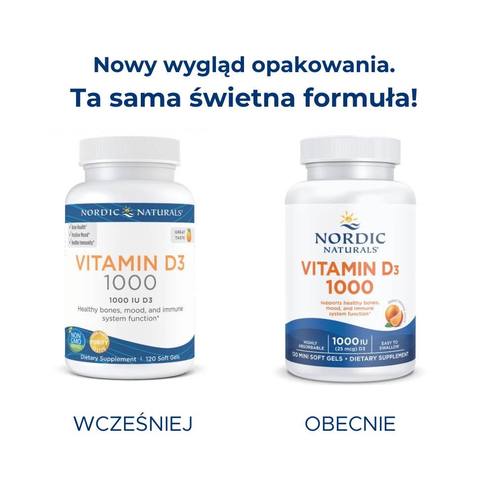 Vitamin D3 1000 120 softgels Pomarańcza Nordic Naturals Sklep Nordic.pl