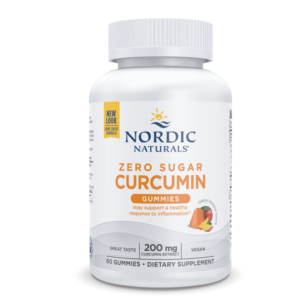 Zero Sugar Curcumin Gummies 60 gummies Mango Nordic Naturals Sklep Nordic.pl