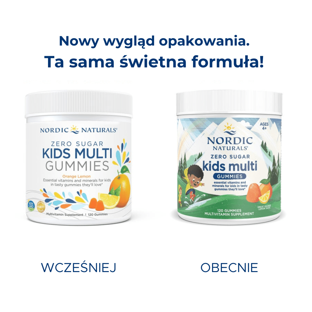 Zero Sugar Kids Multi Gummies 120 gummies Cytrusowy Nordic Naturals Sklep Nordic.pl