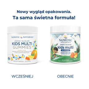 Zero Sugar Kids Multi Gummies 120 gummies Cytrusowy Nordic Naturals Sklep Nordic.pl